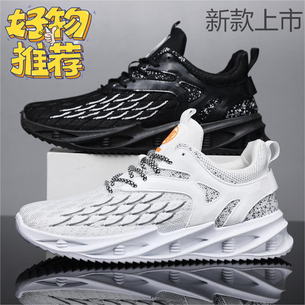 2025 мужские кроссовки осень новые мужские повседневные туфли летающие тканые дышащие мужские туфли модные сетчатые туфли