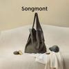 Songmont Suede Designer Shoulder & Crossbody Tote Bag, Large Capacity