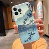 Чехол для телефона для iphone 17 Air 17 Pro Max 16 15 14 13 Pro Max 15 16 Pro 15Plus Японский стиль Искусство Журавль Гора Фудзи