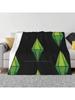 Plumbob Последнее Супер Мягкое Теплое Светлое Тонкое Одеяло The Sims 4 Игровое The Sims 3 Зеленое Ea Sul Sul The Sims 2 Ts4 Видеоигры