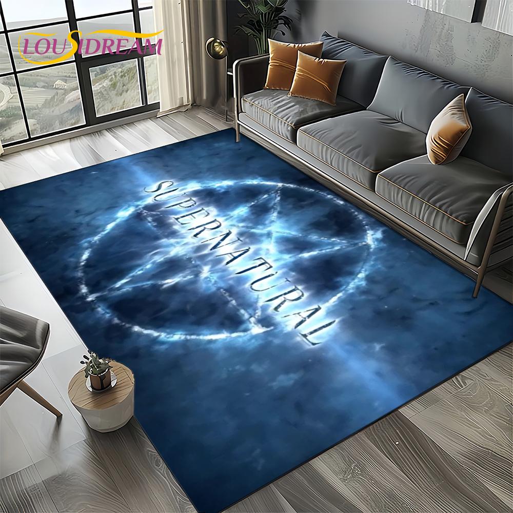 3D SPN Сверхъестественное Знак Дин Сэм Ковер Коврик для Гостиной Спальни Дома Декорация Дивана, Коврик для Игровой Зоны Детей Нескользящий Напольный Коврик