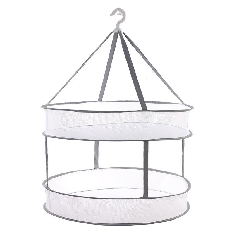 Современная простая двухслойная складная сетка для одежды, домашняя одежда для хранения артефактов, полиэстеровая сетка, ветрозащитная корзина для одежды