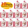 10PCS Cute Cartoon Christmas Greeting Cards Set with Envelopes, Large Size Xmas Cards for Holiday Wishes & Gifts