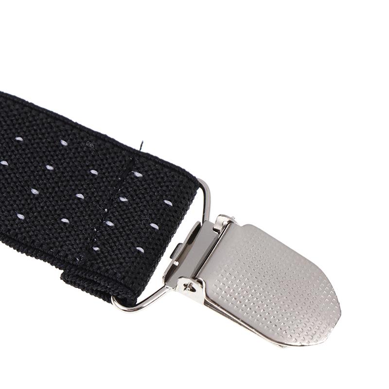 1 пара мужских подтяжек для рубашки, военный держатель, нескользящие зажимы, подвязки для ног