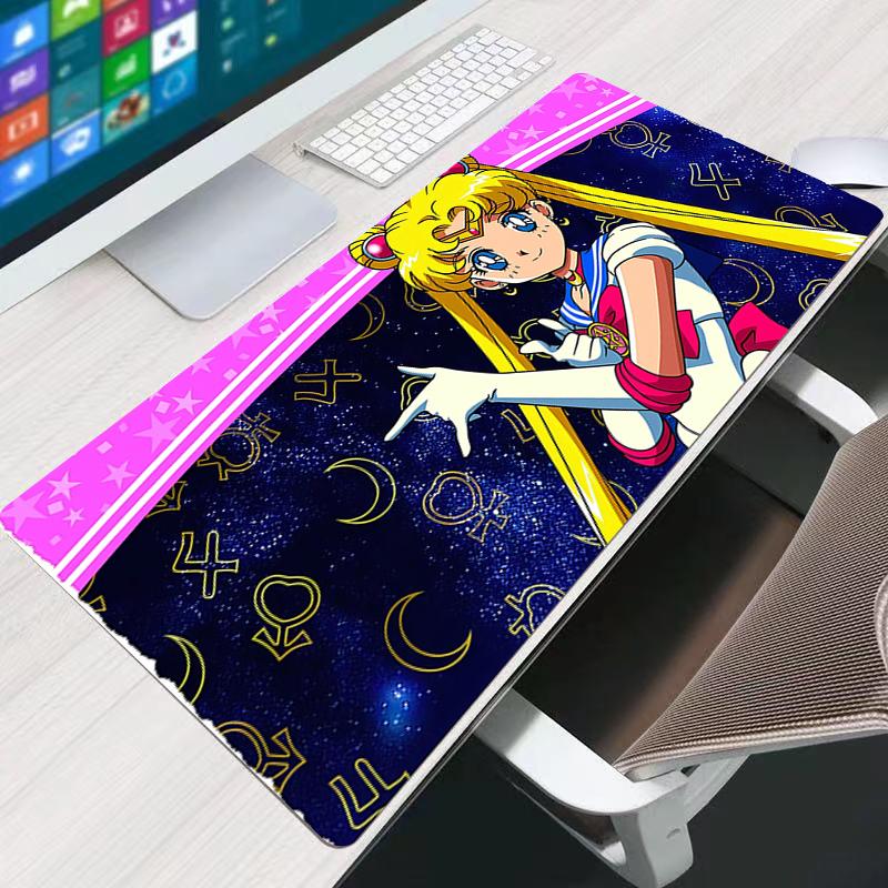 Anime Mouse Pad Notbook Gamer Keyboard Pad Kawaii Ssailor Moons Nonslip Rubber Extended Office Computer Desk Mat Gamer Mousepad