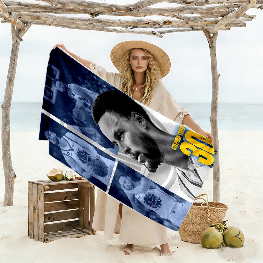 Steph Curry Star Game Out Beach Towel Super Soft & Absorbent Comfortable Lightweight Perfect for Traveling Yoga Camping and Swimming