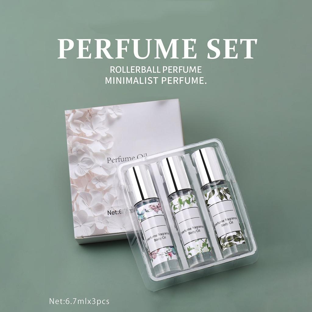 Body Long Lasting Floral Ball Perfume Oil Natural Fine Flash 3 Pack Perfume Oil Eau Toilette 6.7ml