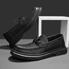 Leather Shoes Man Casual Loafers Luxury Design Slip On Male Dress Shoes Leisure Style Big Size Outdoor Wear-resistant Sole
