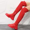 Fashion Plus Size 43 Women's Boots Over-the-knee Thigh High Slim Platform Shoes Chunky Long Designer Knitting Socks Elastic Boots