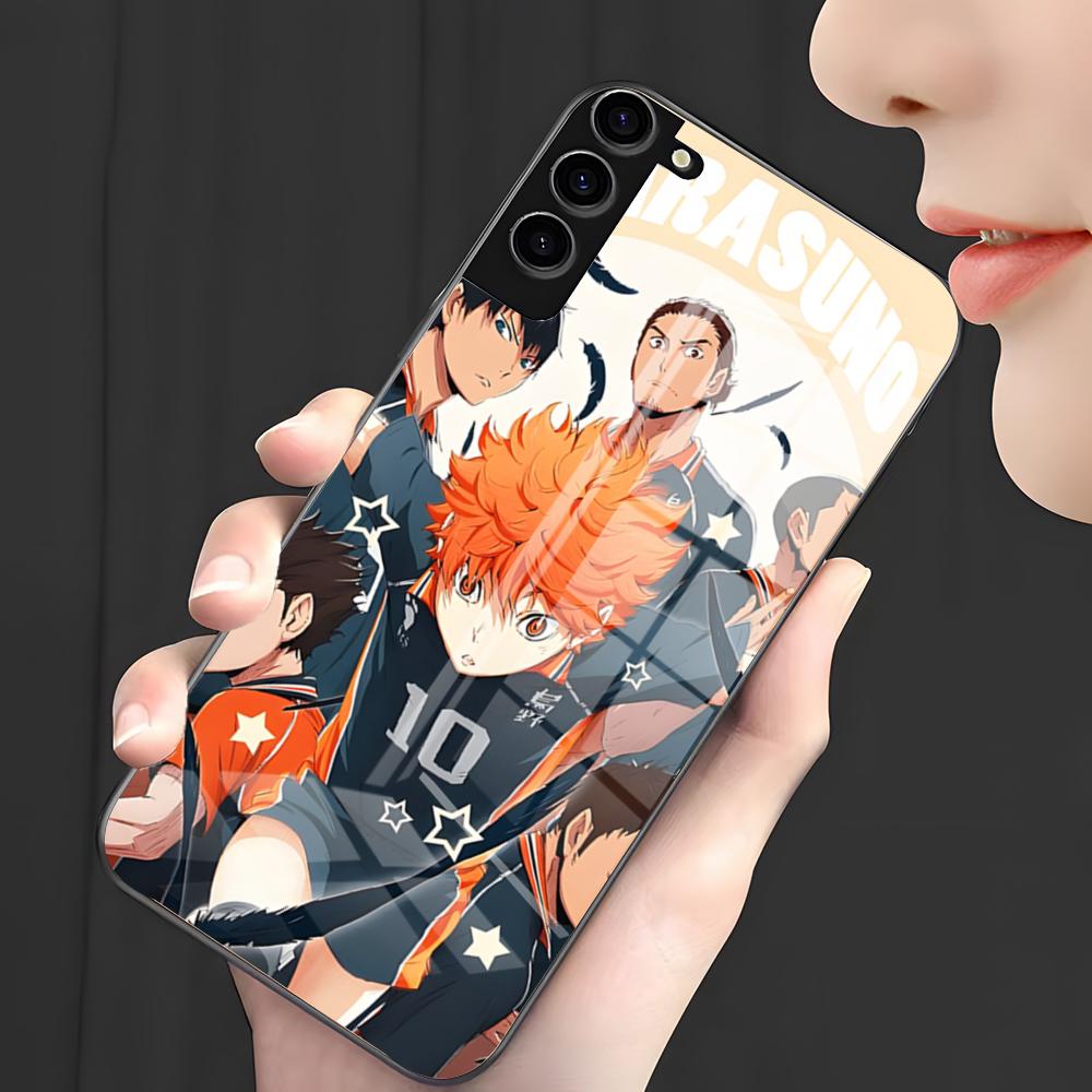 Аниме H-Haikyuu Чехол для телефона Samsung S26 S25 Plus S20 S20 Plus S22 Ultra S23 FE S21 Plus S21 Ultra Стеклянная крышка