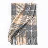 Autumn and Winter Scarf for Women Versatile Korean Style Plaid Warm Simple Couple  Women's Scarf  Student Men's Cold Proof Shawl In Winter