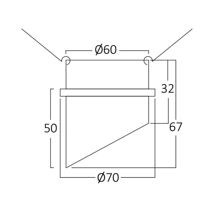 Support de spot encastrable biseauté alu rond GU10 35W Blanc