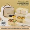 Leak-Proof 304 Stainless Steel Lunch Box with Lid - Anti-Scald, Microwave Safe, Fresh-Keeping Design