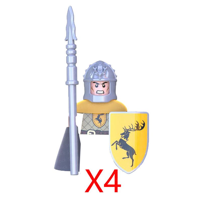 Военные Строительные Блоки Фигурки Солдат Подарки Игрушки Серия Кино Фантастика Средневековый Рыцарь Легион Оружие Щит Флаг MOC