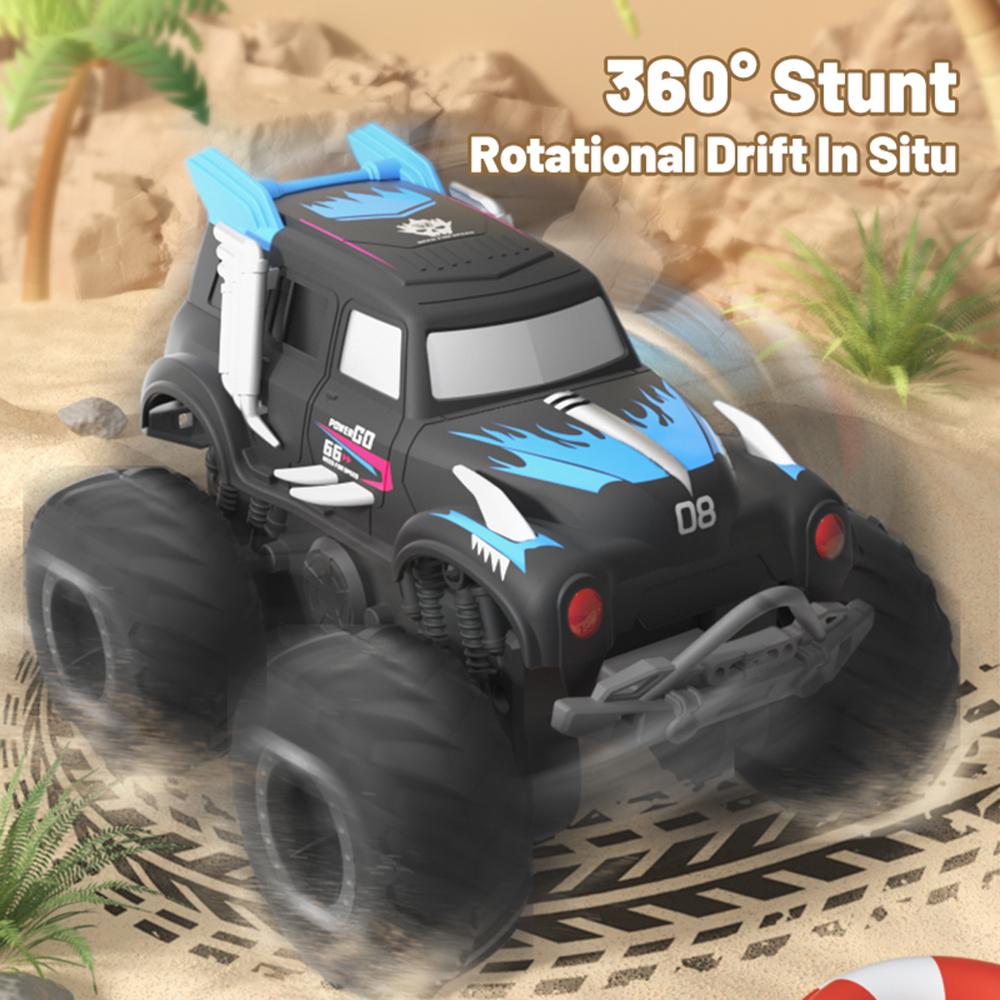 Remote Control Stunt Car, 2.4 GHz 4WD Dual-Side Driving Amphibious Off-Road Vehicle All Terrain