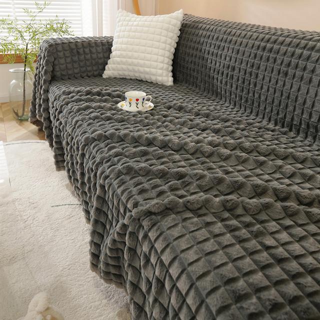 Супер мягкий плед с имитацией кроличьего меха, чехол для дивана, полотенце, 1/2/3/4/5 местный плюшевый диван, одеяло, чехол для дивана для детей, собак