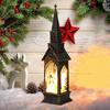 Christmas Glowing House Light Vintage Battery Operated Home Desktop Decoration Flameless Electronic Candle Lamp Night Light Party Supplies Gift