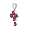 Серебряный крестик с рубином 2.24ct (2139300)