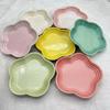 5.5inches Plum Blossom Small Plate French Cool Color Cake Dessert Dish Ceramic Tableware Pet Gradual Spike Bone Plate Tableware