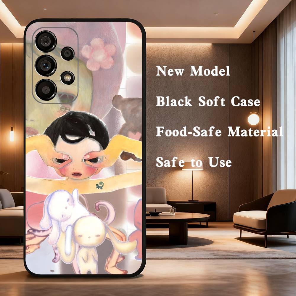 A-Aya T-Takano Phone Case For Samsung Galaxy A73,31,32,72,41,53,52,71,22,5G,Note,J7,8,9 Soft Black Silicone Cover