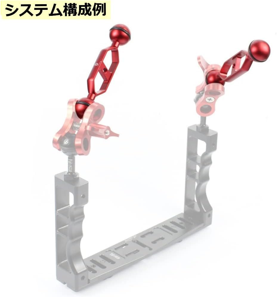 Бамбуковый рычаг шаровое соединение Легкий алюминиевый подводный фотоаппарат рукоятка для дайвинга базовая система мульти-лоток система вспышка водонепроницаемый коррозионностойкий