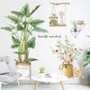 Зеленые листья настенные наклейки для дома гостиная декоративные виниловые наклейки на стены тропические растения сделай сам детская дверь фрески обои