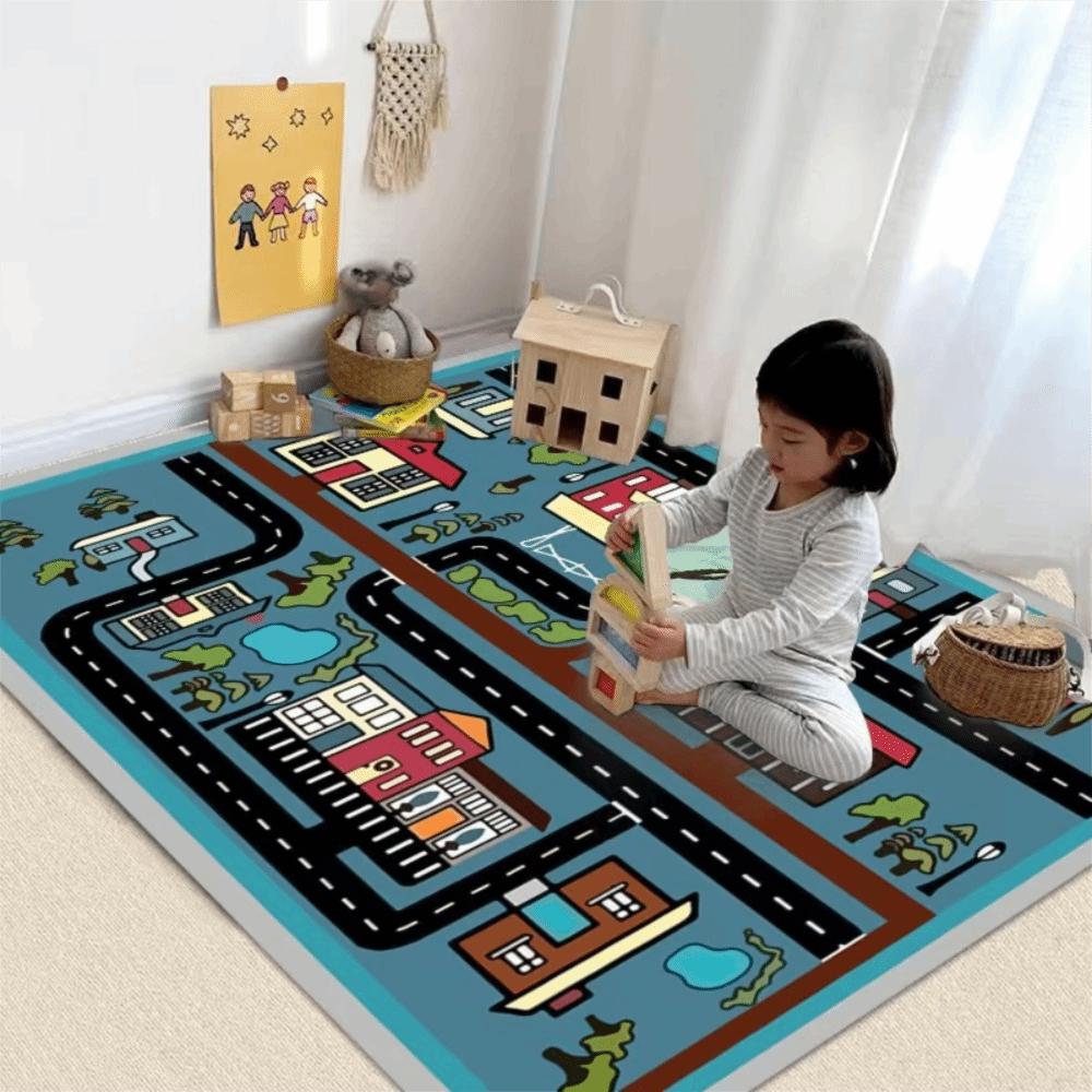 Animal Number Educational Carpet Cartoon Pattern Play Mat Kids Education Hopscotch Carpet Bedroom