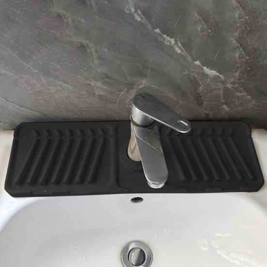 Коврик для смесителя, многофункциональный дренажный коврик для раковины, защита для столешницы, брызгозащищенный силиконовый коврик для кухни