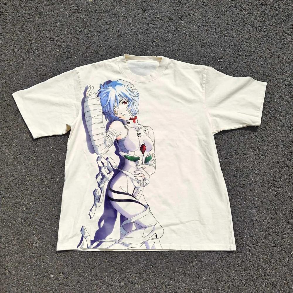 2026 Новая футболка Ева Единица 01 Футболка Neon Genesis Evangelion для мужчин Японская аниме-рубашка Унисекс Летний хлопковый топ с коротким рукавом