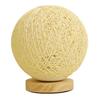 LED Bedside Table Lamp Dimmable 3W Creative USB Rattan Ball Table Lamp for Bedroom Kids Room