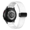 For Samsung Galaxy Watch 6 Magnetic Black Buckle Leather Silicone Watch Band