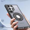 Metal Rotating Ring Holder Magnetic Phone Case For Iphone 15 Pro Max 14 13 12 11 Samsung S24 S23 S22 Ultra Shockproof Matte Phone Cover