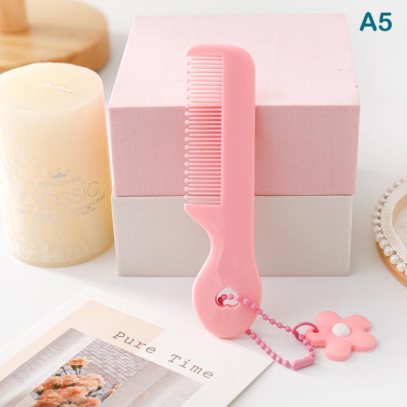 Милый мультяшный цветок животное цветная расческа для волос портативная мини карманная расческа