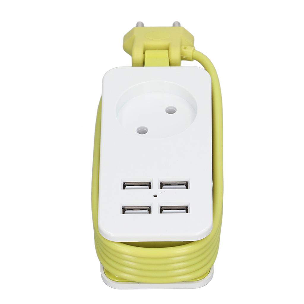 Сетевой фильтр 1200 Вт 10 А Огнестойкий Адаптер с 4 USB-портами для Смартфонов Планшетов