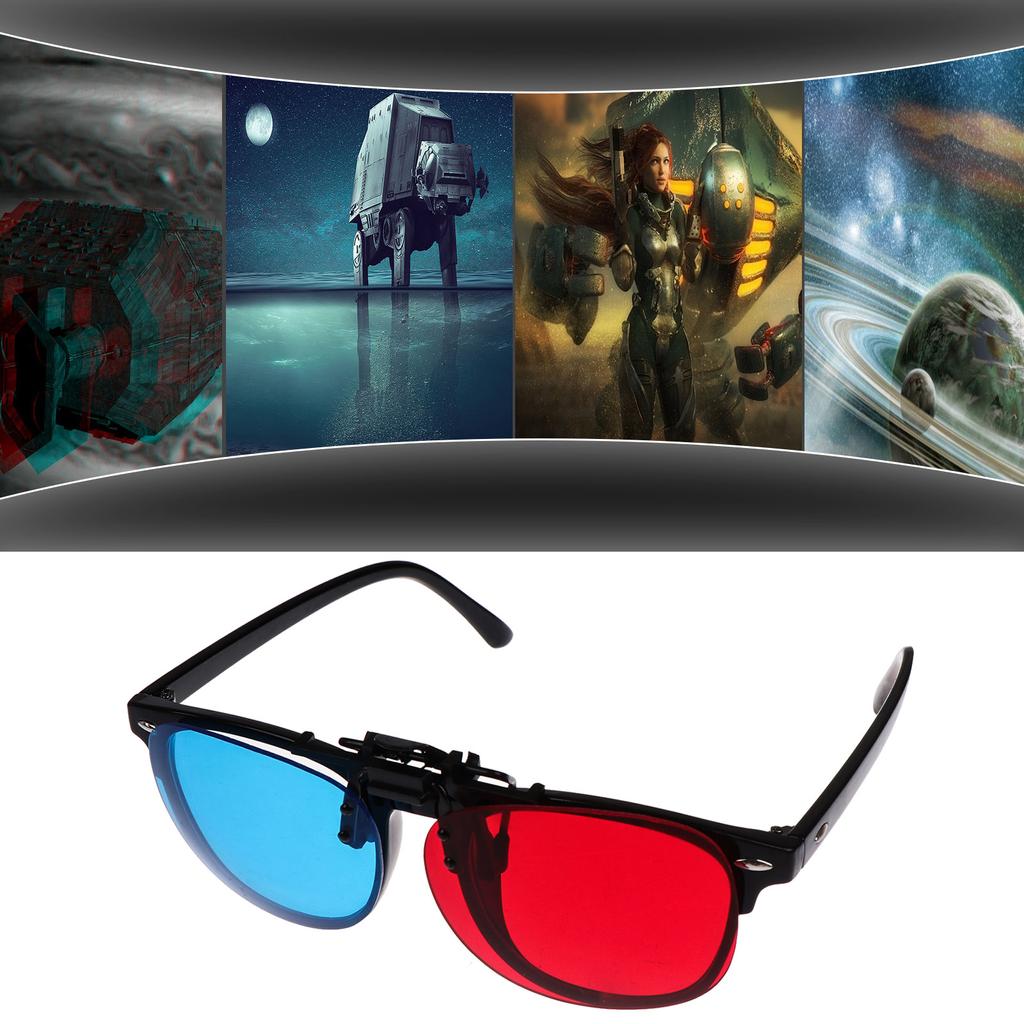 Клип-Очки 3D Красные Синие 3D Очки 3D Фильмы Игры Очки Анти-Поляризация