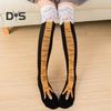1 Pair Winter Stockings Knee Length Chicken Leg Socks Personalized Halloween Fun Cartoon Socks Christmas Events Legwear Hosiery