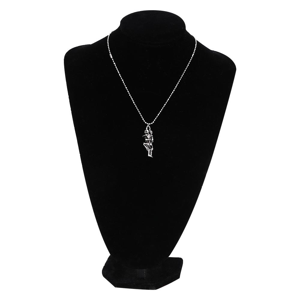 Ювелирные изделия, модный скелет для мужчин, двойной скелет, череп, ожерелье из нержавеющей стали с черепом