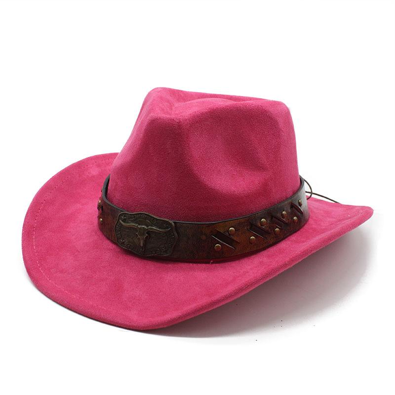 Замшевая ковбойская шляпа в стиле вестерн, шерстяная фетровая шляпа, мужская и женская джазовая шляпа, британская фетровая шляпа