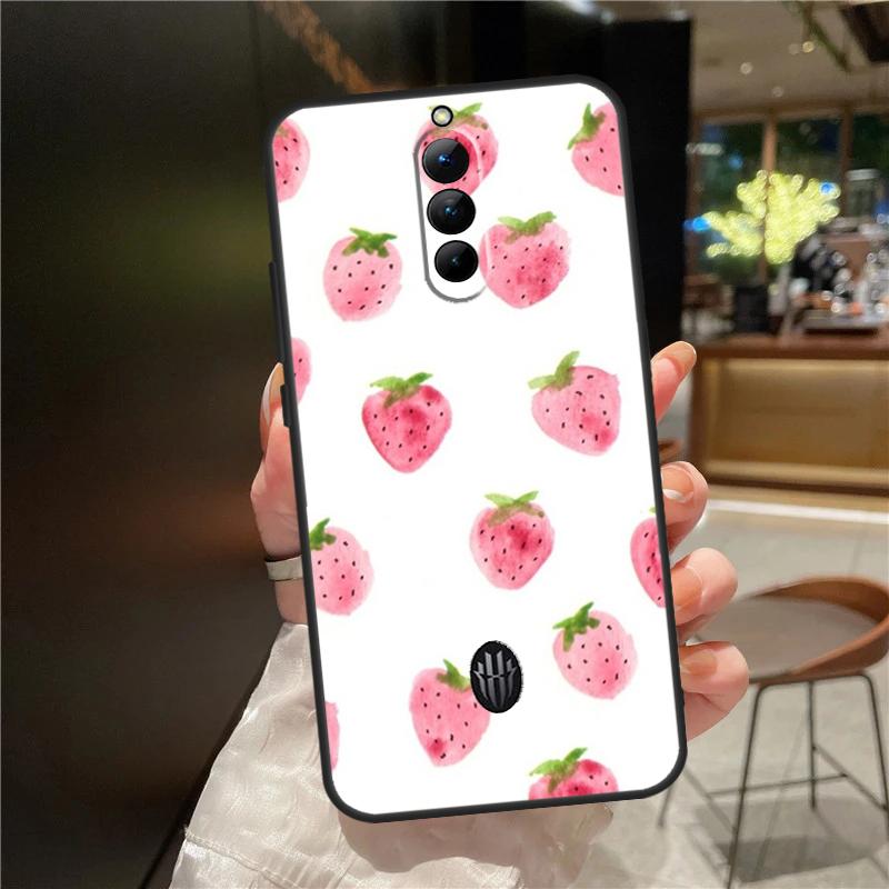 Милый клубничный чехол для ZTE Nubia Red Magic 11 10 9 8 9S 8S 10S Pro Plus 6 7 6S 7S Для RedMagic 10 Air Чехол