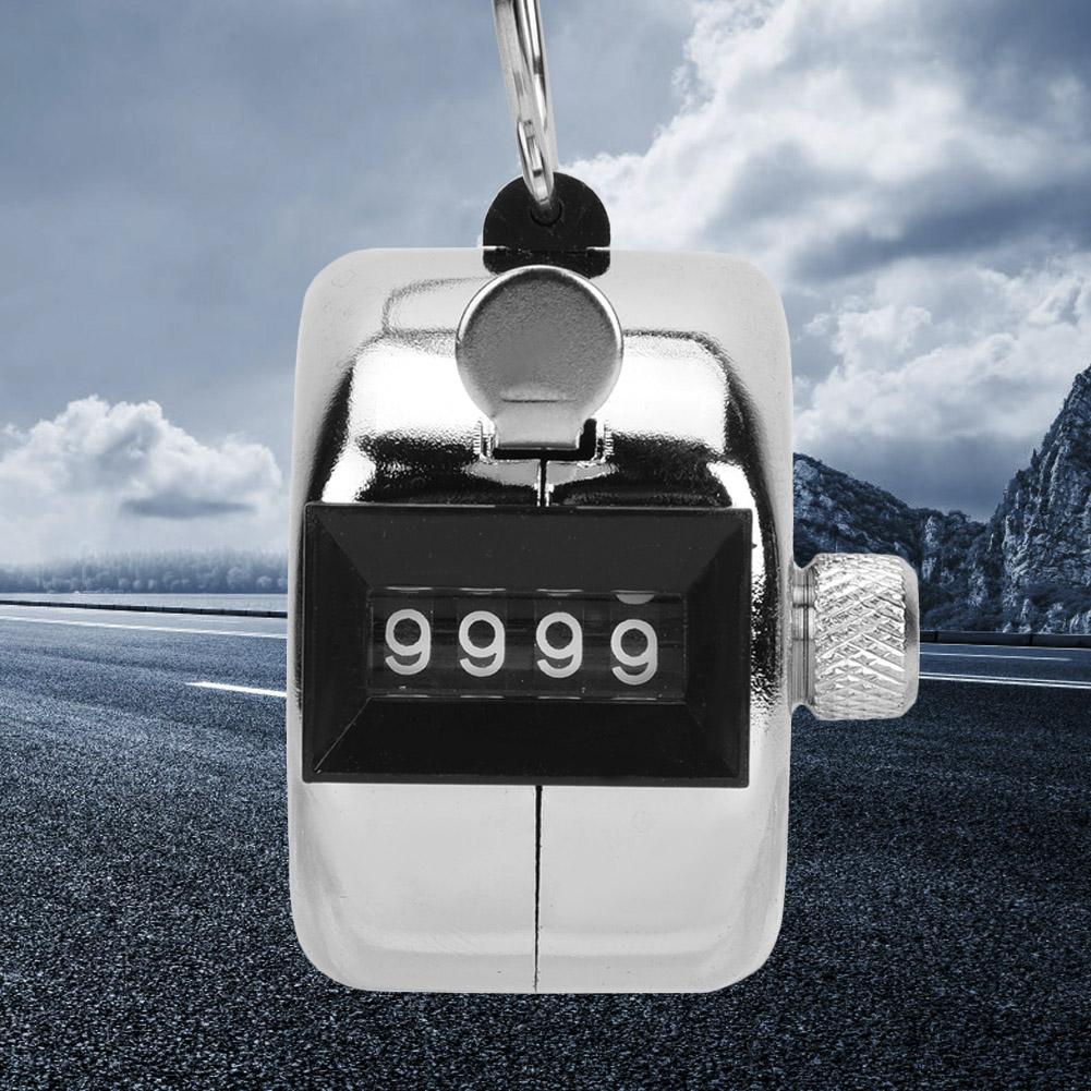 Счетчик BERM Hand Tally Counter 4Digits Silver Alium сплав Ручной счетный инструмент с крючком