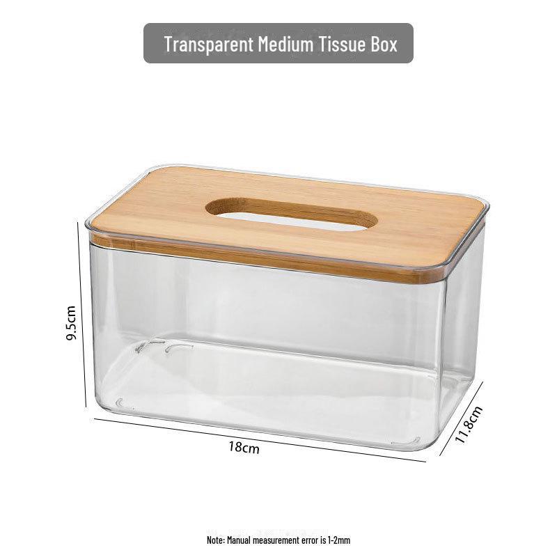 Прозрачная бамбуковая коробка для салфеток — креативный держатель для салфеток с индивидуальным логотипом