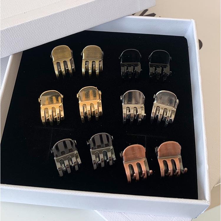 2-Piece Korean 3D Metal Hairpin Set for Women - Silver Bangs Clip