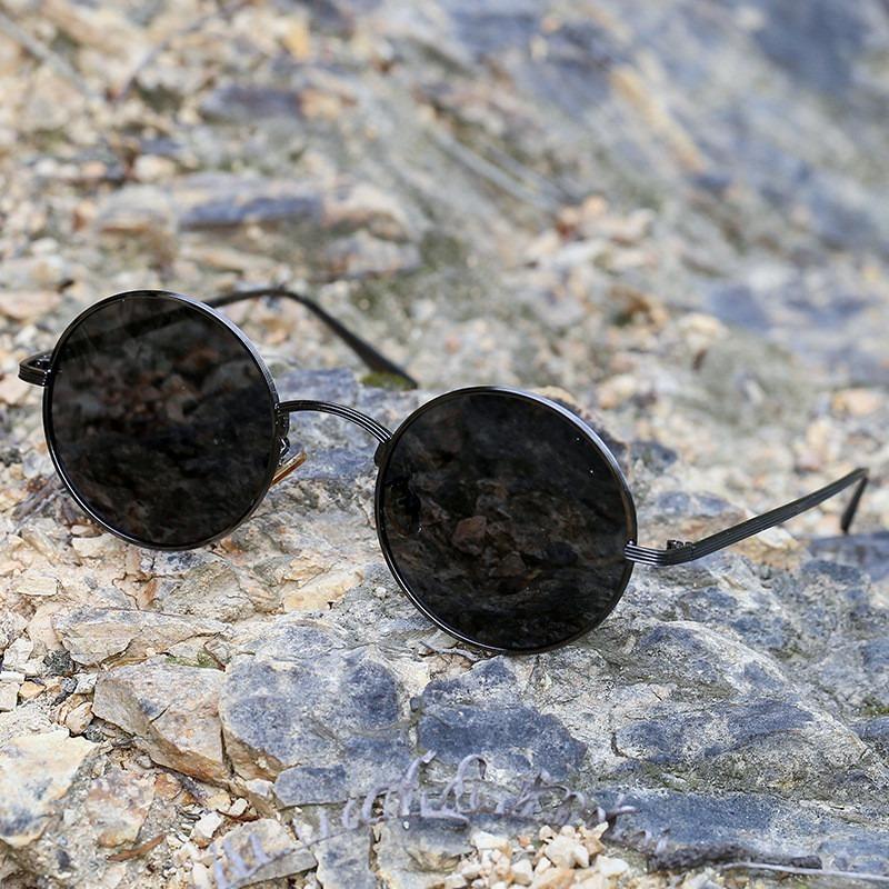 Мужские солнцезащитные очки Металлические солнцезащитные очки с круглой оправой Солнцезащитные очки для вождения Велосипедные очки