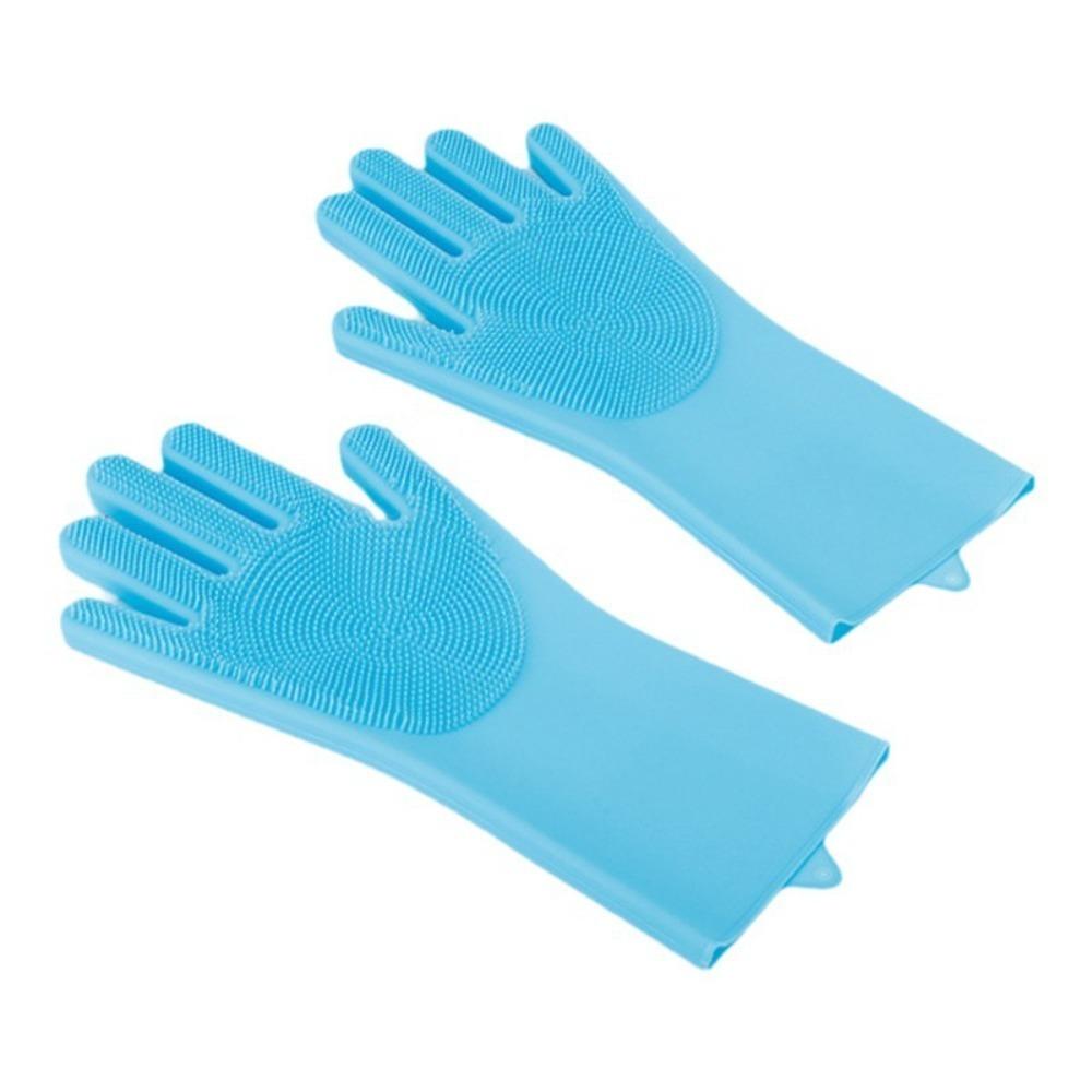 1 Pair Cleaning Tools Rubber Comb Gloves Silicone Pet Grooming Glove  Bathroom