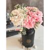 Hydrangea Dahlia Flowers Bunch For Home Decor Vase Pot Living Room Bedroom Office Table Decoration Items (Pot Not Included) (Multi, 24.1 Cm)