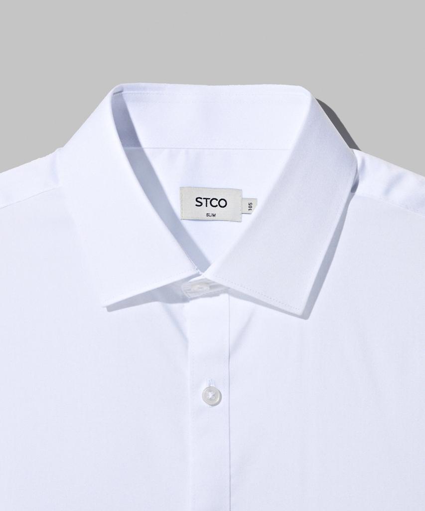 STCO [Форма] Рубашка из твила тенсел с эластаном_Белая (Slim Fit)_Sdsxz10Ssw