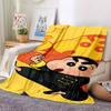 1pc Crayon Shin chan Blanket Lightweight Flannel Blanket Throw Blanket For Sofa, Bed, Travel, Camping, Livingroom, Office, Couch