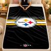 Flannel BlanketPittsburgh Steelers Warm Soft Throw Blanket for Indoor Sofa Bed Living Room Use
