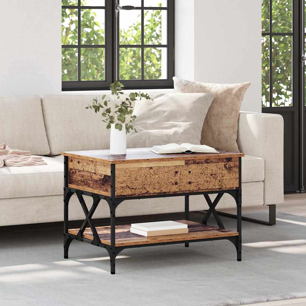 Coffee Table Reclaimed Wood 70x50x50cm Engineered Wood