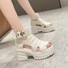 TUINANLE Женские сандалии, летние женские туфли на высоком каблуке, массивная обувь на платформе, милые белые сандалии на молнии